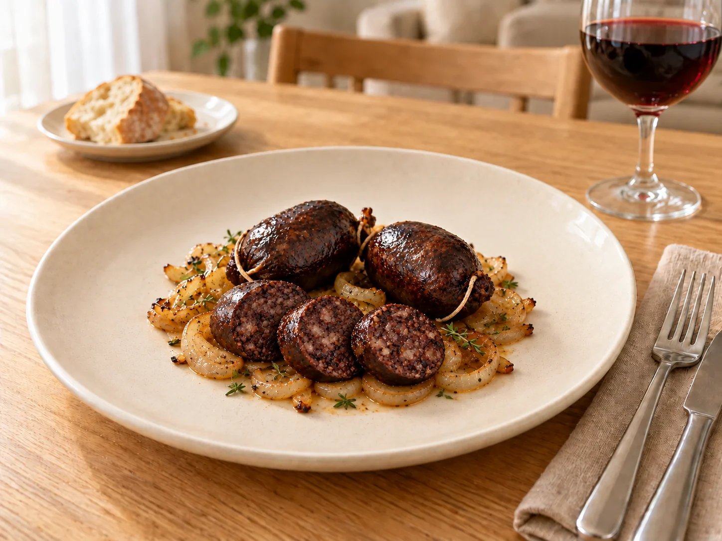 Morcilla de cebolla — Frita