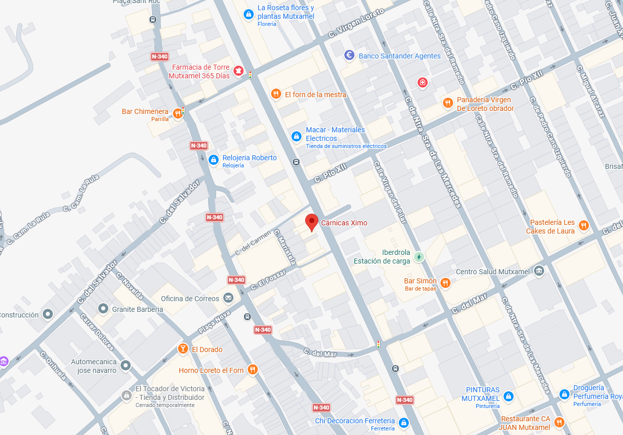 Mapa de ubicación de Carnicería Ximo en Muchamiel
